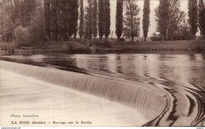 CPA Le Suze Barrage sur La Sarthe