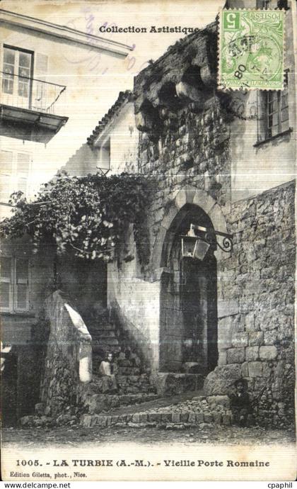 CPA La Turbie Vieille Porte Romaine