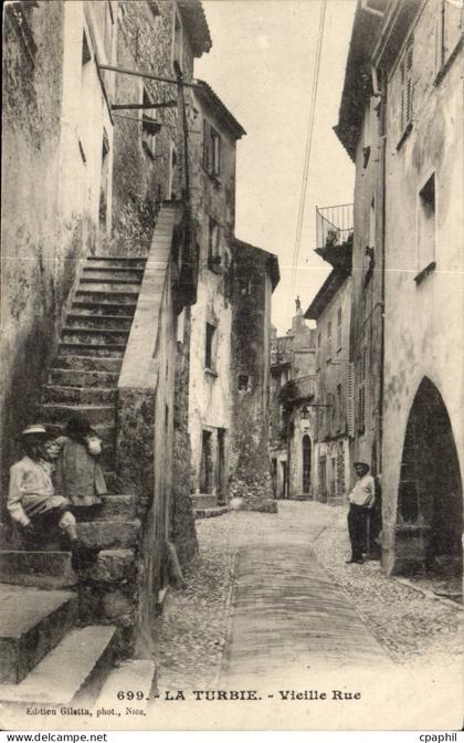 La turbie CPA Vieille rue