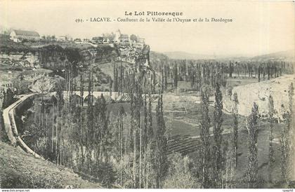 CPA Le Lot Pittoresque Lacave Confluent de la Vallee de l'Ouysse et de la Dordogne