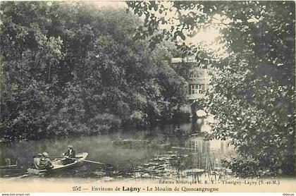 Carte Postale Ancienne - 77 - Lagny sur Marne - Environs de Lagny - Le Moulin de Quincangrogne - Animé - CPA - Voir Scan