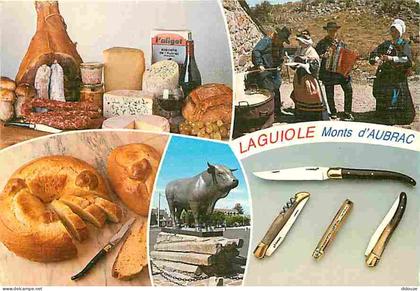 Carte Postale - 12 - Laguiole - Multivues - Couteaux - Fromages - Charcuterie - Aligot - CPM - Voir Scans Recto-Verso -