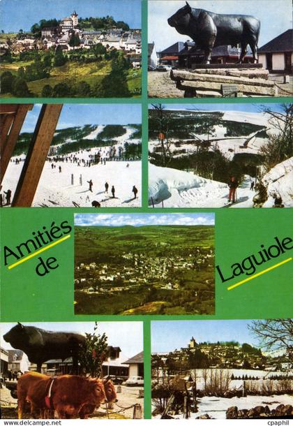 CPA Laguiole Aveyron Vue generale Les pistes de ski