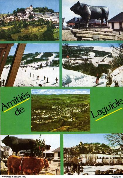 CPA Laguiole Aveyron Vue generale Les pistes de ski