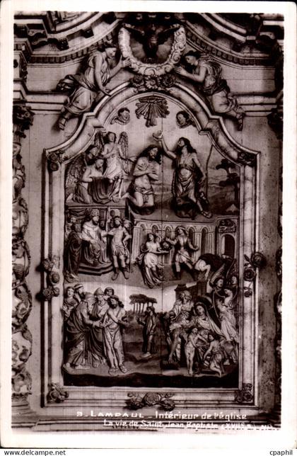 CPA Lampaul Interieur de l eglise La vie de Saint Lean Baptiste (XVII siecle)