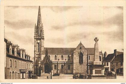 CPA Landivisiau Finistere La Place de l'Eglise