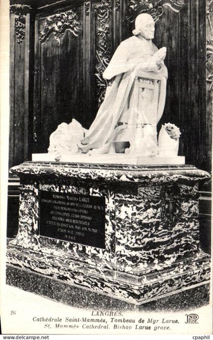 CPA Langres Cathedrale Saint Mammes Tombeau de Mgr Larue