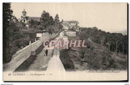 CPA Langres Les Remparts