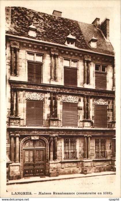 CPA Langres Maison Renaissance