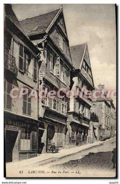 CPA LANNION rue du port