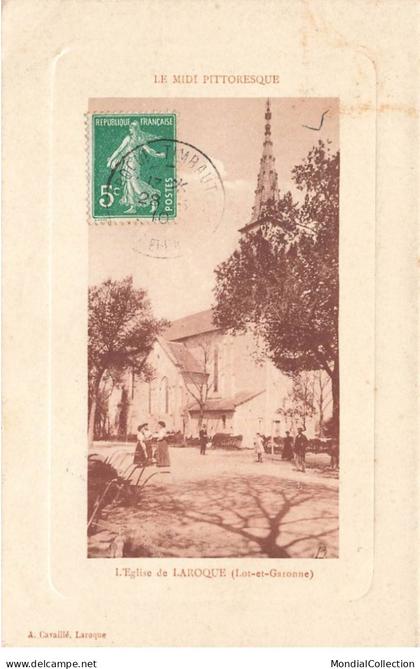 AHJP10-0085- 47 LAROQUE L EGLISE LE MIDI PITTORESQUE
