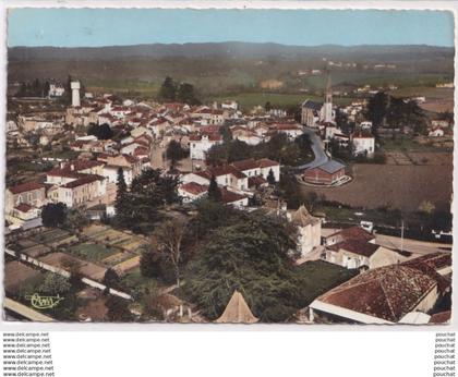 B14-47) LAROQUE TIMBAUT (LOT ET GARONNE) VUE PANORAMIQUE AERIENNE - ( 2 SCANS )