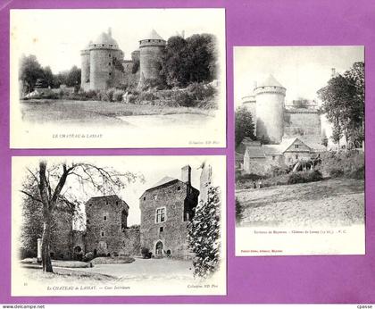 (Lot de 3) CPA 53 LASSAY-Les-CHATEAUX Mayenne - Château