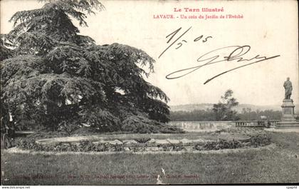 CPA La Tarn Lavaur Avenue Un coin du Jardin de l'Eveche