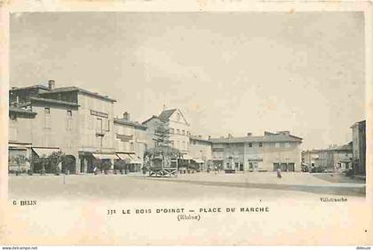 Carte Postale Ancienne - 69 - Le Bois d'Oingt - Place du Marché - Animée - CPA - Voir Scans Recto-Verso - Poscard - Cart