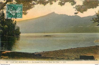 CPA Lac du Bourget - Le Grand Port et la Dent du chat
