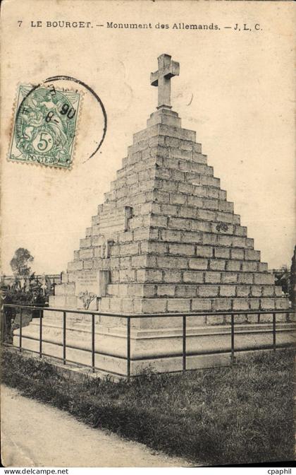CPA Le Bourget Monument Des Allemands