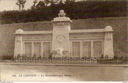Le creusot CPA Le monument aux morts