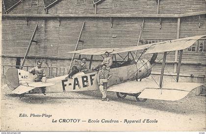 CPA Le Crotoy Ecole Caudron Appareil d'Ecole Aviation
