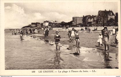 CPA Le Crotoy La plage a l'heure du bain