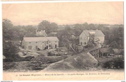25-6830 : LE GENEST. MINES DE LA LUCETTE.  ( carte décollée mais complète )