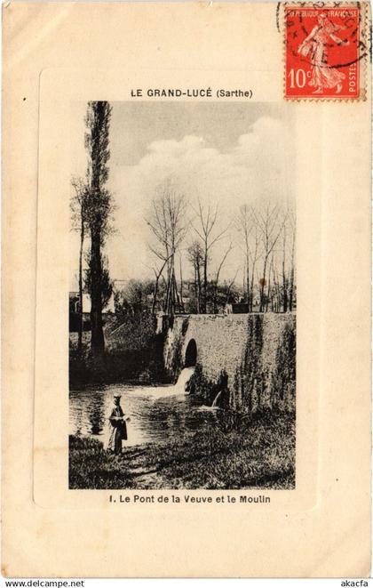 CPA Le Grand Luce Pont de la Veuve et Moulin (1429721)