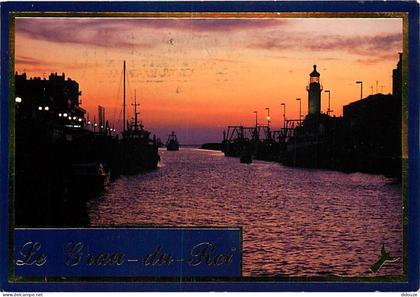 Carte Postale - 30 - Le Grau du Roi - Coucher de soleil sur le chenal - Flamme Postale de Le Grau du Roi - CPM - Voir Sc