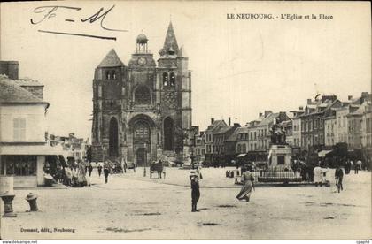 CPA Le Neubourg L'Eglise Et La Plage