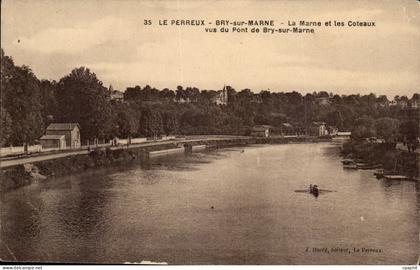 Le Perreux Bry sur Marne CPA Marne et les coteaux vus du pont de Bry sur Marne