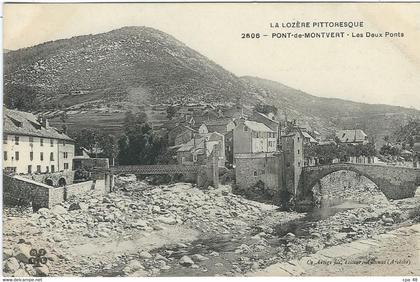 LOZERE / Le Pont de Montvert, Les Deux Ponts
