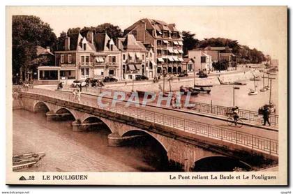CPA Le Pouliguen Le pont reliant la Baule et le Pouliguen