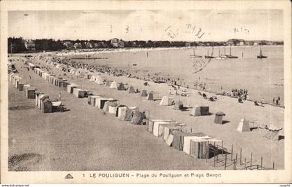 CPA Le Pouliguen plage du Pouliguen et plage Benoit