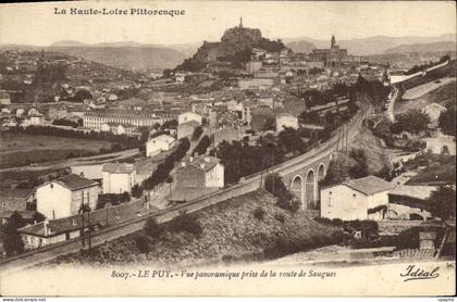 CPA Le Puy Vue panoramique prise de la route de Saugues