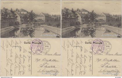 CPA Le Quesnoy La decharge/Stadt und Schleuse 1915