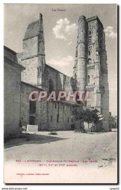 CPA Lectoure Cathedrale St Genvate Les Tours