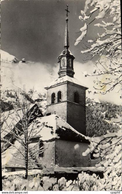 CPA Les Contamines Le Clocher Et Le Mont Joly