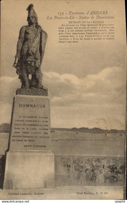 CPA Environs d'Angers Les Ponts de Ce Statue de Dumnacus