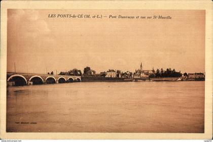 CPA Les Ponts de Ce Pont Dumnacus et vue sur St Maurille