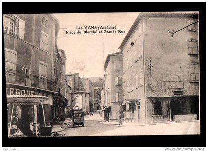 07 LES VANS Place du Marché, Grande Rue, ed Brunel, 192?