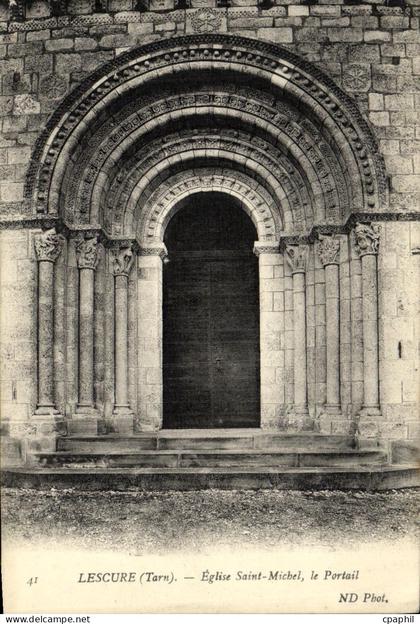 CPA Lescure Eglise Saint Michel le Portail