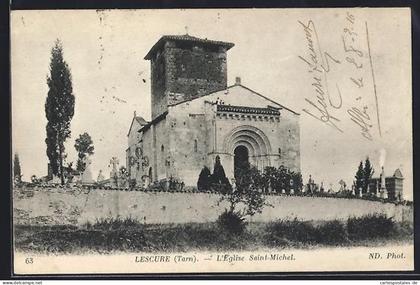 CPA Lescure /Tarn, L`Église Saint-Michel