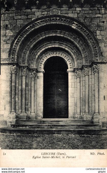 N°25869 Z -cpa Lescure -église Saint Michel, le portail-