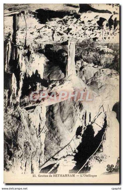 CPA Grottes de Betharram L'Obelisque