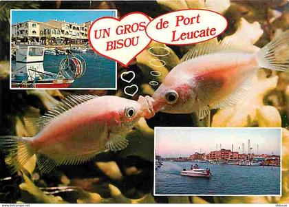 Carte Postale - 11 - Leucate - Port Leucate - Multivues - Poissons rouges - Bateaux - CPM - Voir Scans Recto-Verso - Pos