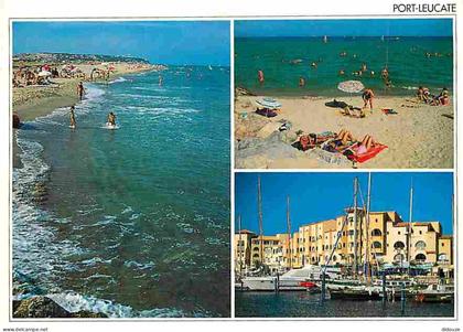 Carte Postale - 11 - Leucate - Port Leucate - Multivues - Scènes de Plage - Flamme Postale de Leucate - CPM - Voir Scans