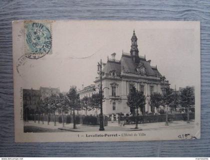 cpa Levallois-Perret(92)l’hôtel de ville