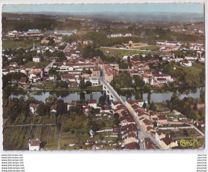 B10-47)  LIBOS - VUE AERIENNE SUR LIBOUSSOU ET PONT DE LIBOS - ( 2 SCANS )