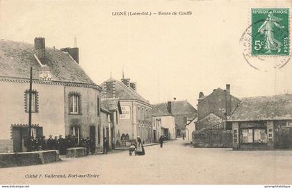 44 - LOIRE ATLANTIQUE - LIGNÉ - route de Couffé - hôtel de TCF DELAY - animation - Superbe - 10273