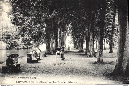 CPA Ligny En Barrois Le Parc Et I'Ornain