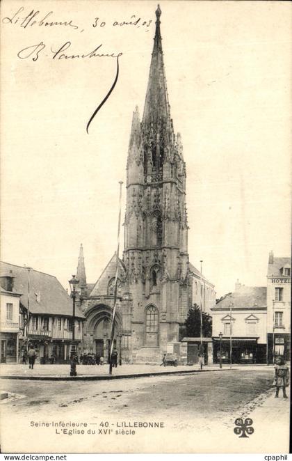 CPA Lillebonne L Eglise Du 14eme Siecle